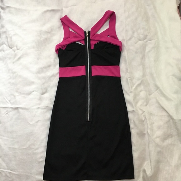 Pink and black dress with cut out details - small - Picture 2 of 10